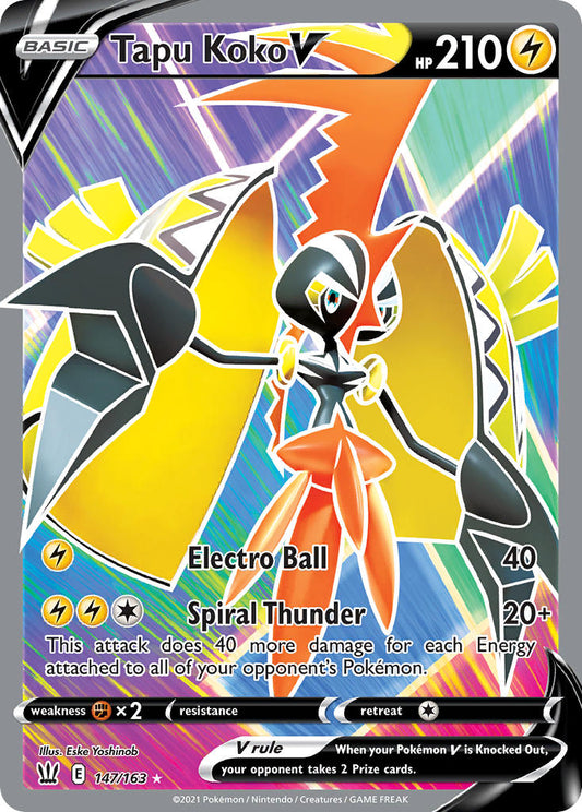 147/163  Tapu Koko V (Full Art)