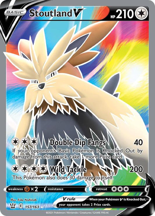 157/163  Stoutland V (Full Art)