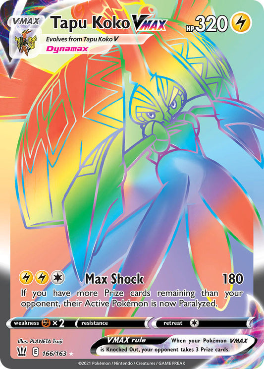166/163  Tapu Koko VMAX (Secret)