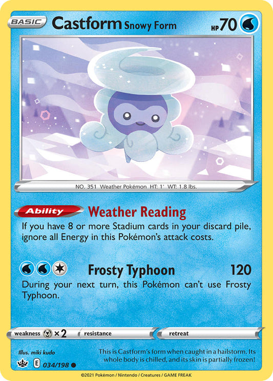 034/198  Castform Snowy Form