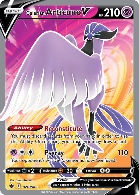 169/198  Galarian Articuno V (Full Art)