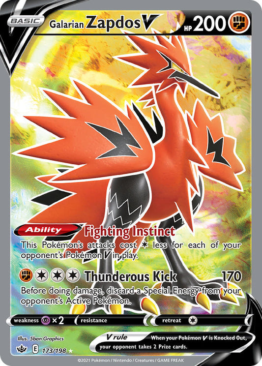 173/198  Galarian Zapdos V (Full Art)