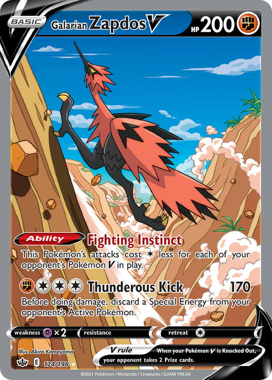 174/198  Galarian Zapdos V (Alternate Full Art)