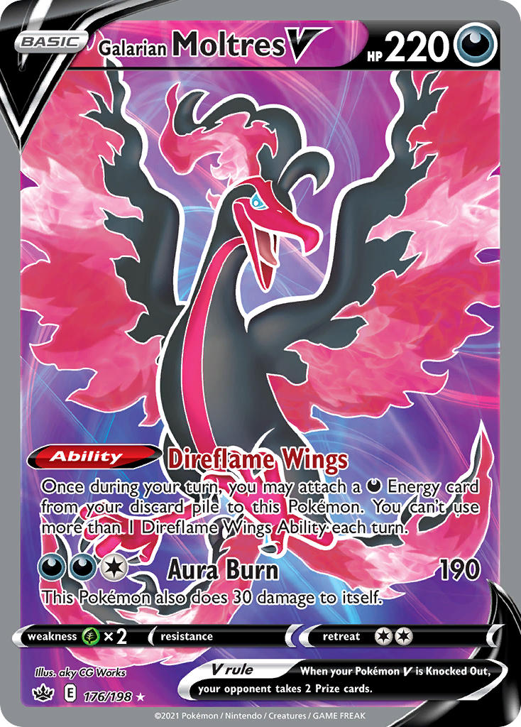 176/198  Galarian Moltres V (Full Art)