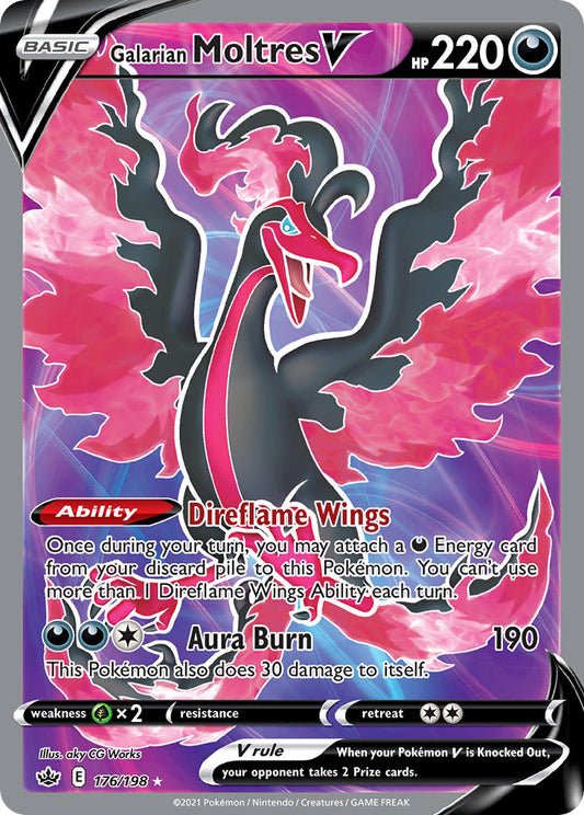 176/198  Galarian Moltres V (Full Art)