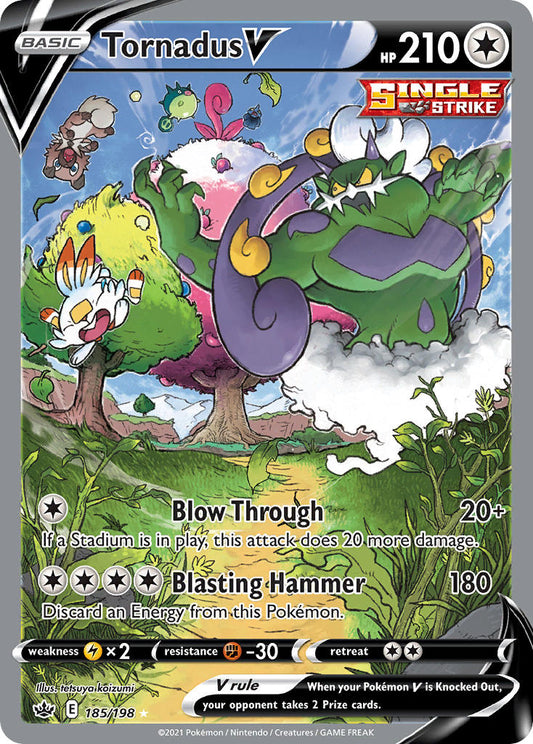185/198  Tornadus V (Alternate Full Art)
