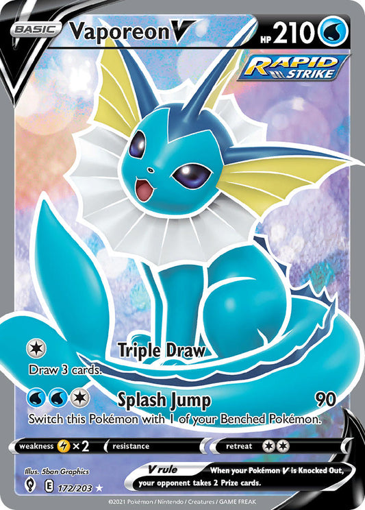 172/203  Vaporeon V (Full Art)