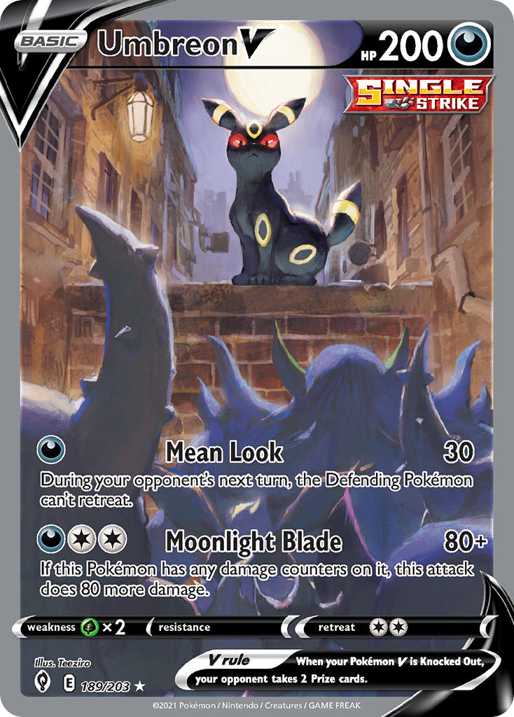 189/203  Umbreon V (Alternate Full Art)