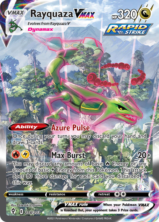 218/203  Rayquaza VMAX (Alternate Art Secret)