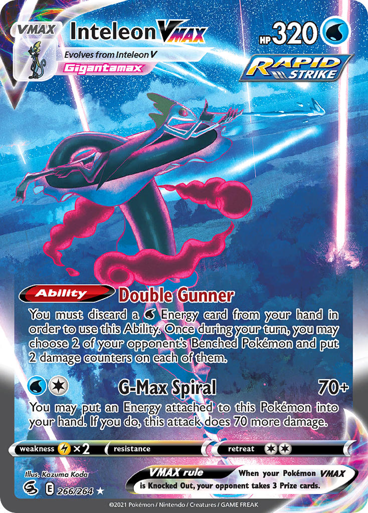 266/264  Inteleon VMAX (Alternate Art Secret)