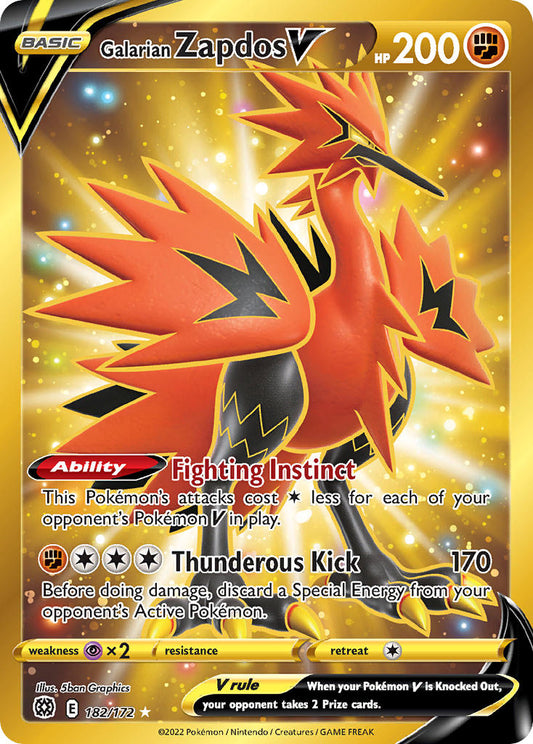 182/172  Galarian Zapdos V (Secret)