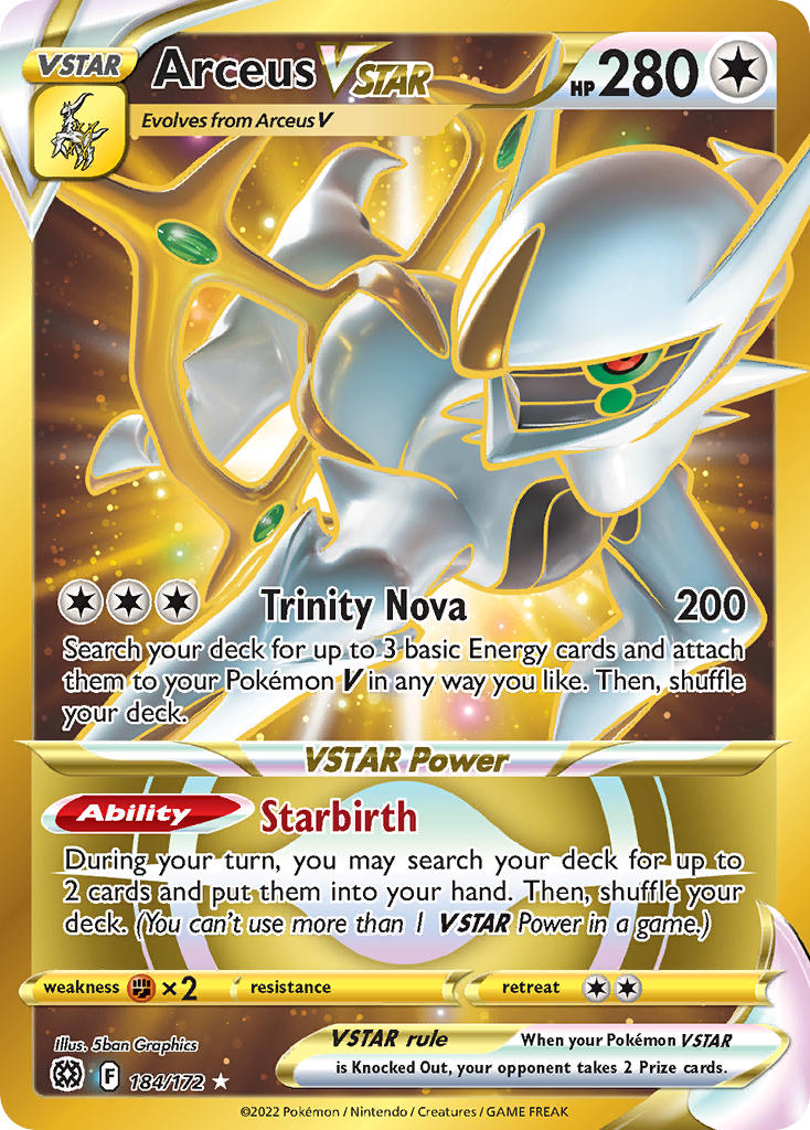 184/172  Arceus VSTAR (Secret) (184)