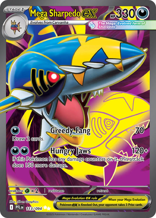 113/094  Mega Sharpedo ex - 113/094