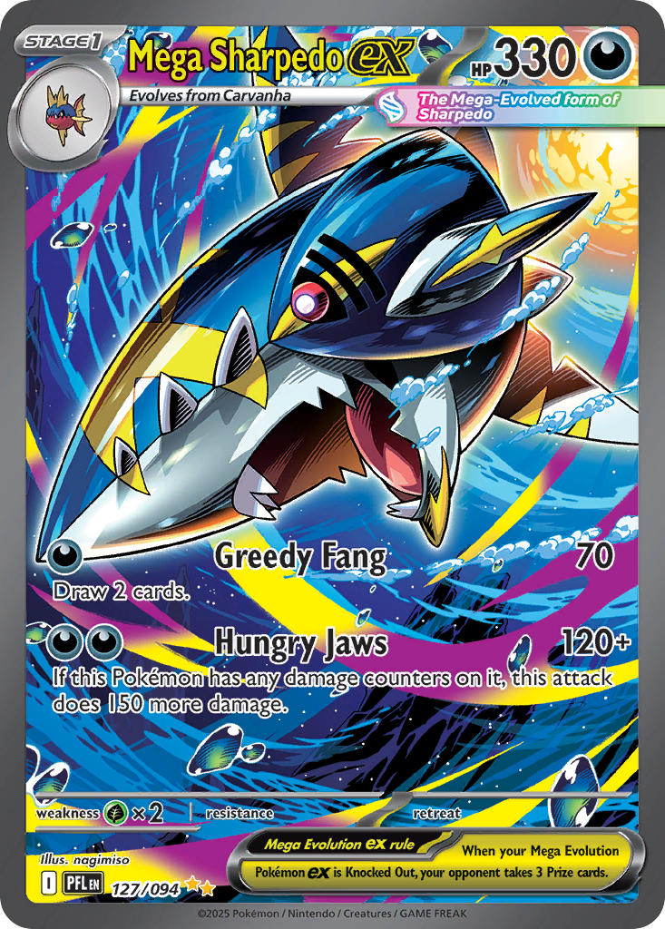 127/094  Mega Sharpedo ex - 127/094