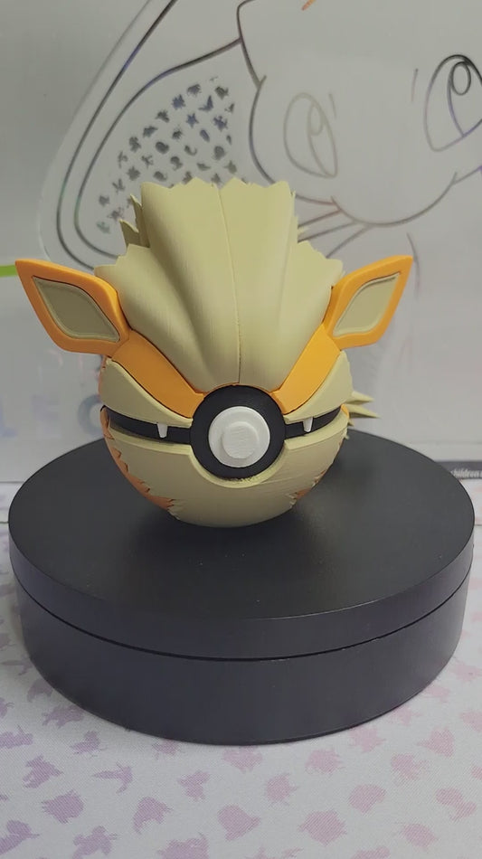 0059 - Arcanine Inspired 3D Printed Themed Monster Ball