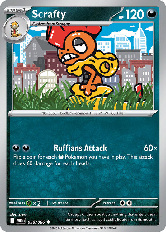 058/086  Scrafty (Master Ball Pattern)