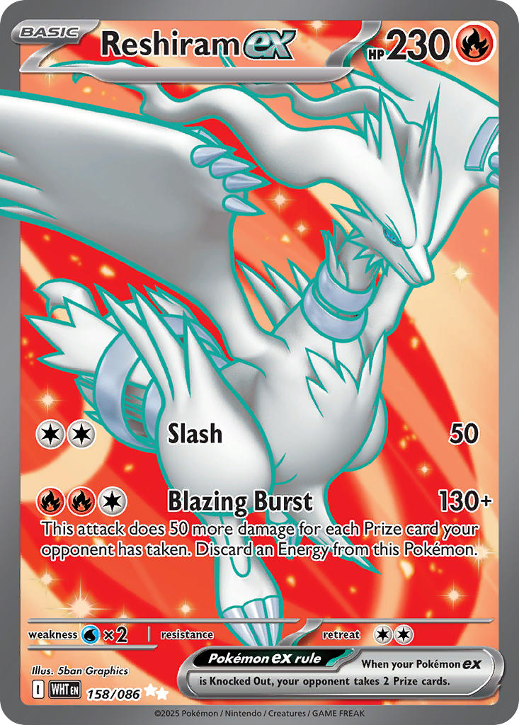 158/086  Reshiram ex - 158/086