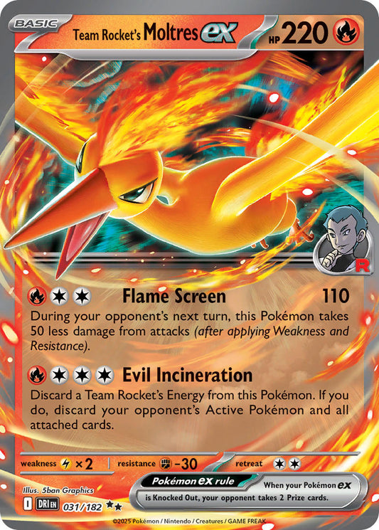 031/182  Team Rocket's Moltres ex