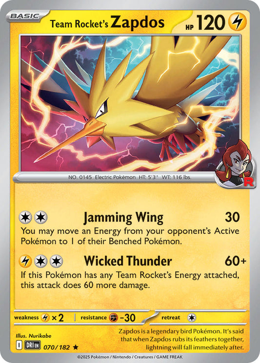 070/182  Team Rocket's Zapdos