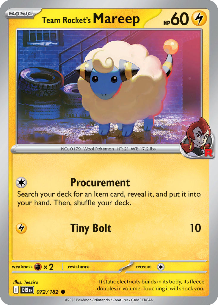 072/182  Team Rocket's Mareep