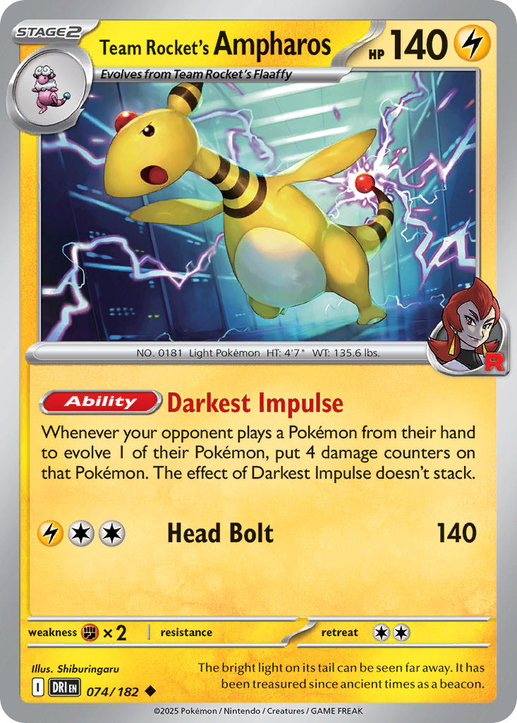 074/182  Team Rocket's Ampharos