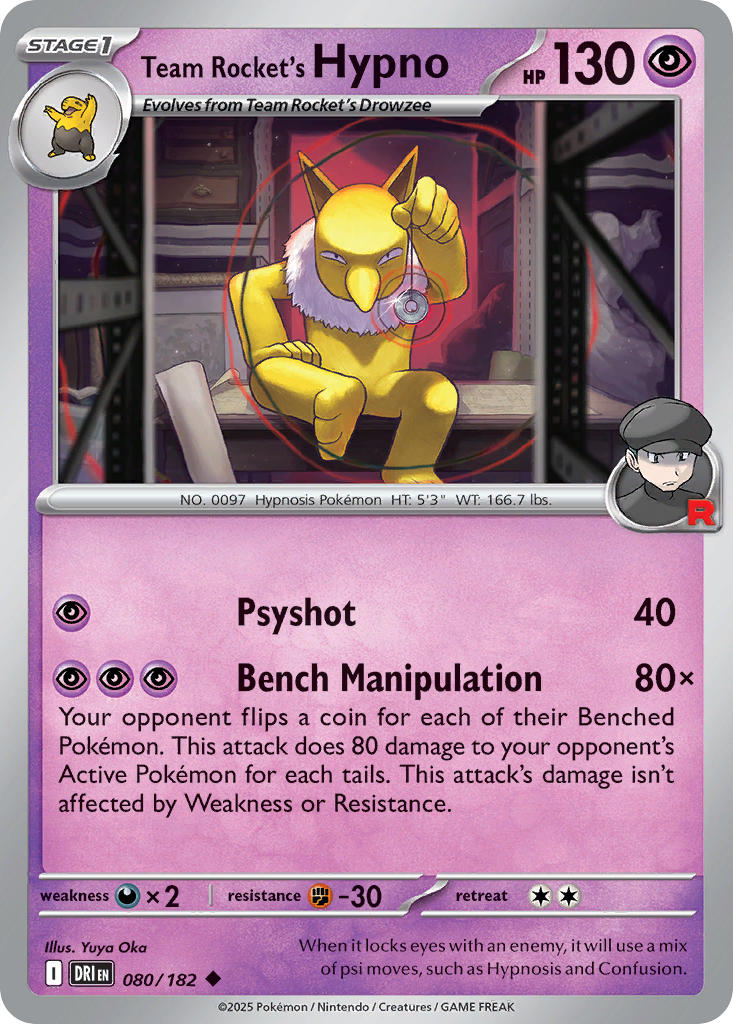 080/182  Team Rocket's Hypno