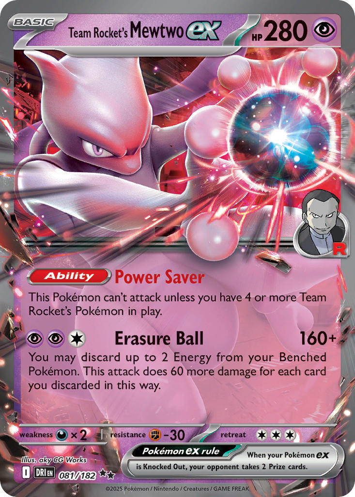 081/182  Team Rocket's Mewtwo ex - 081/182