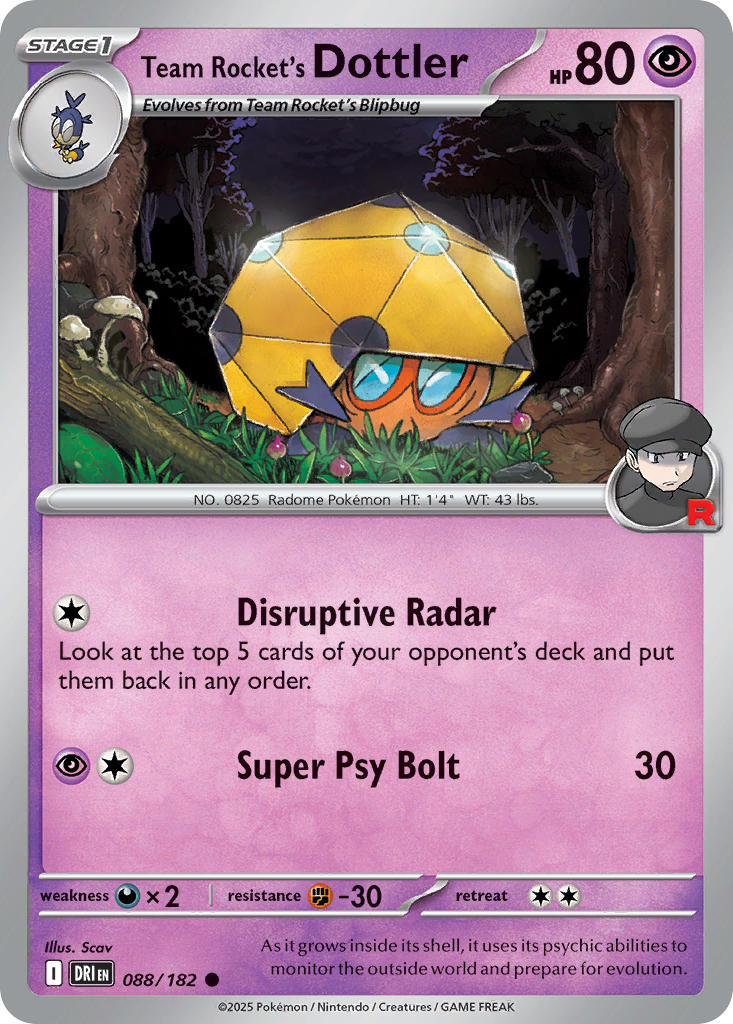 088/182  Team Rocket's Dottler