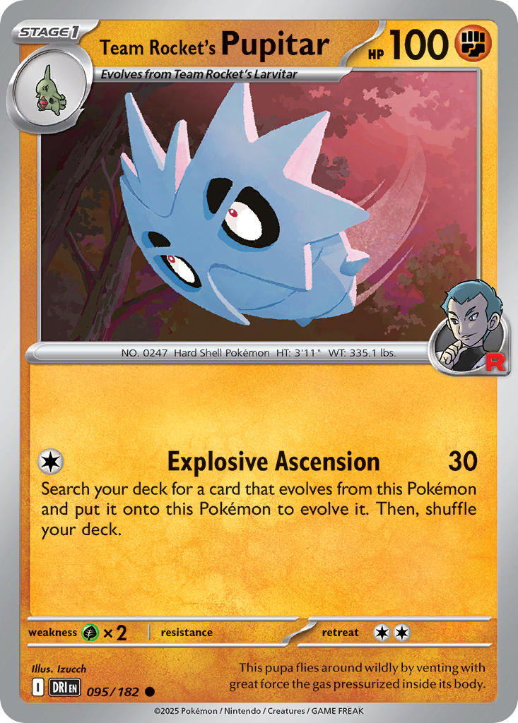 095/182  Team Rocket's Pupitar