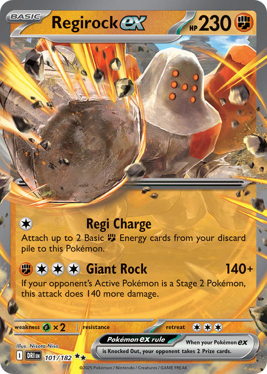101/182  Regirock ex - 101/182
