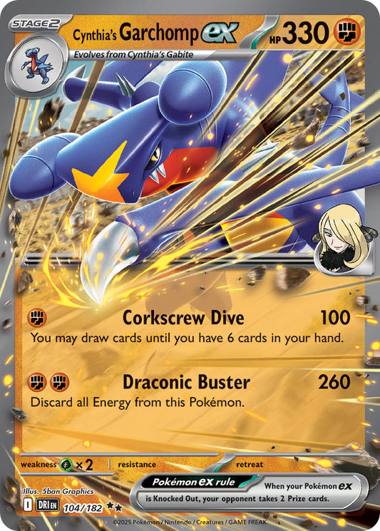 104/182  Cynthia's Garchomp ex - 104/182