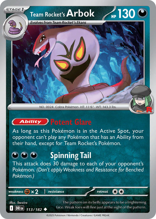 113/182  Team Rocket's Arbok