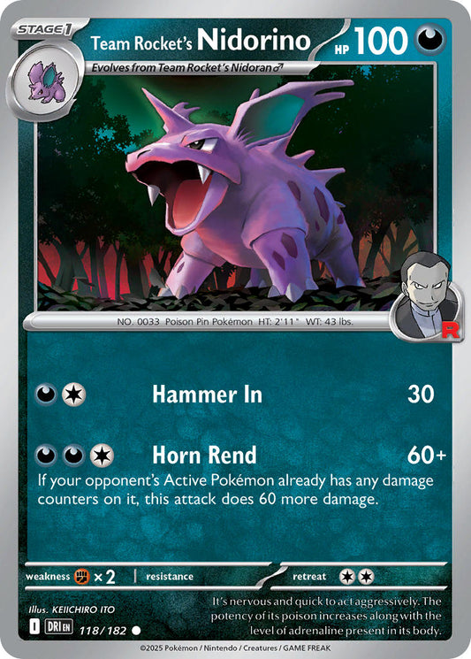 118/182  Team Rocket's Nidorino