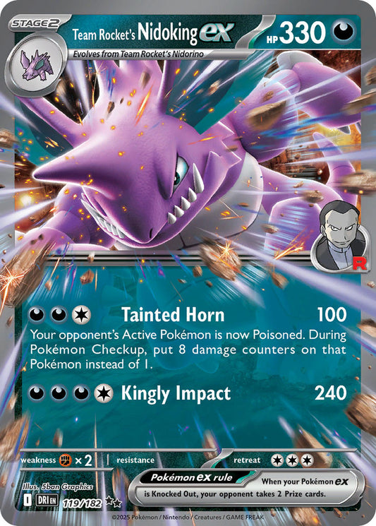 119/182  Team Rocket's Nidoking ex - 119/182