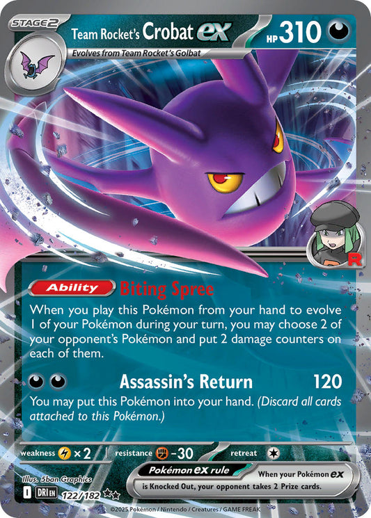 122/182  Team Rocket's Crobat ex - 122/182