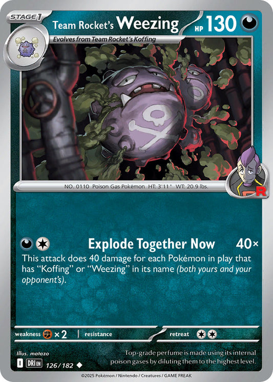 126/182  Team Rocket's Weezing - 126/182