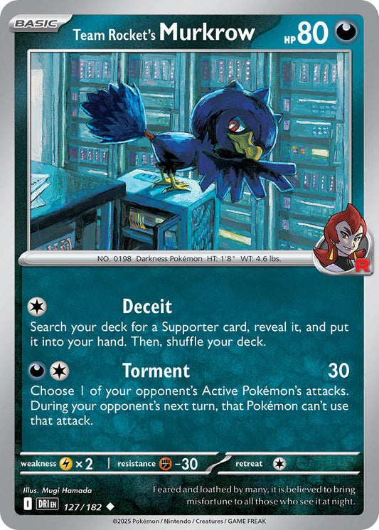127/182  Team Rocket's Murkrow - 127/182