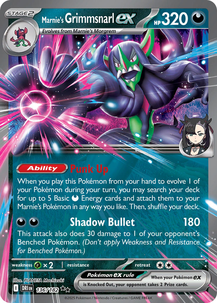 136/182  Marnie's Grimmsnarl ex