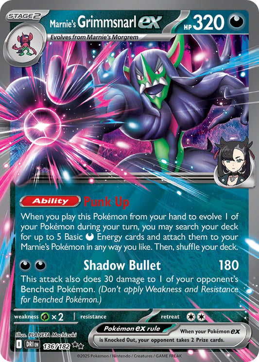 136/182  Marnie's Grimmsnarl ex