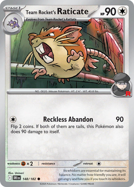 148/182  Team Rocket's Raticate - 148/182