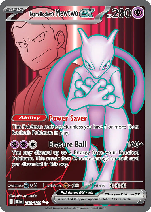 213/182  Team Rocket's Mewtwo ex - 213/182