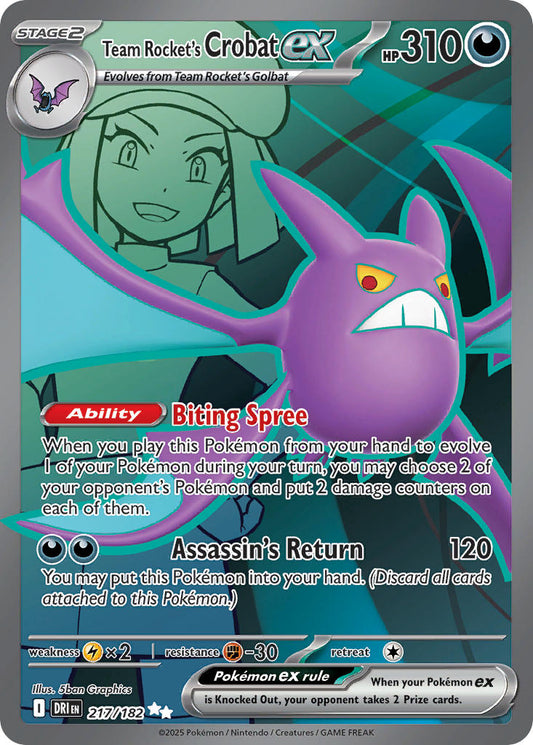 217/182  Team Rocket's Crobat ex - 217/182
