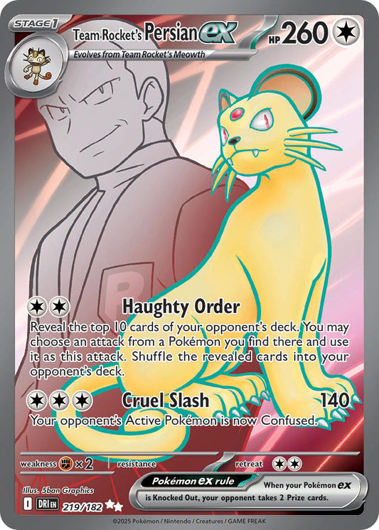 219/182  Team Rocket's Persian ex - 219/182