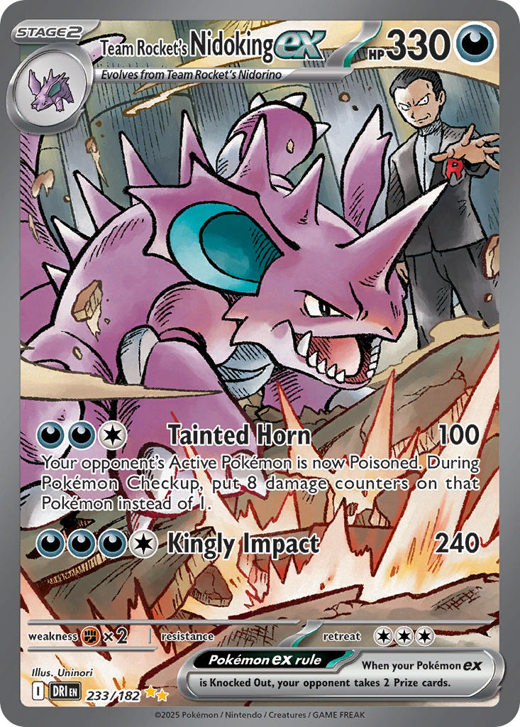 233/182  Team Rocket's Nidoking ex - 233/182