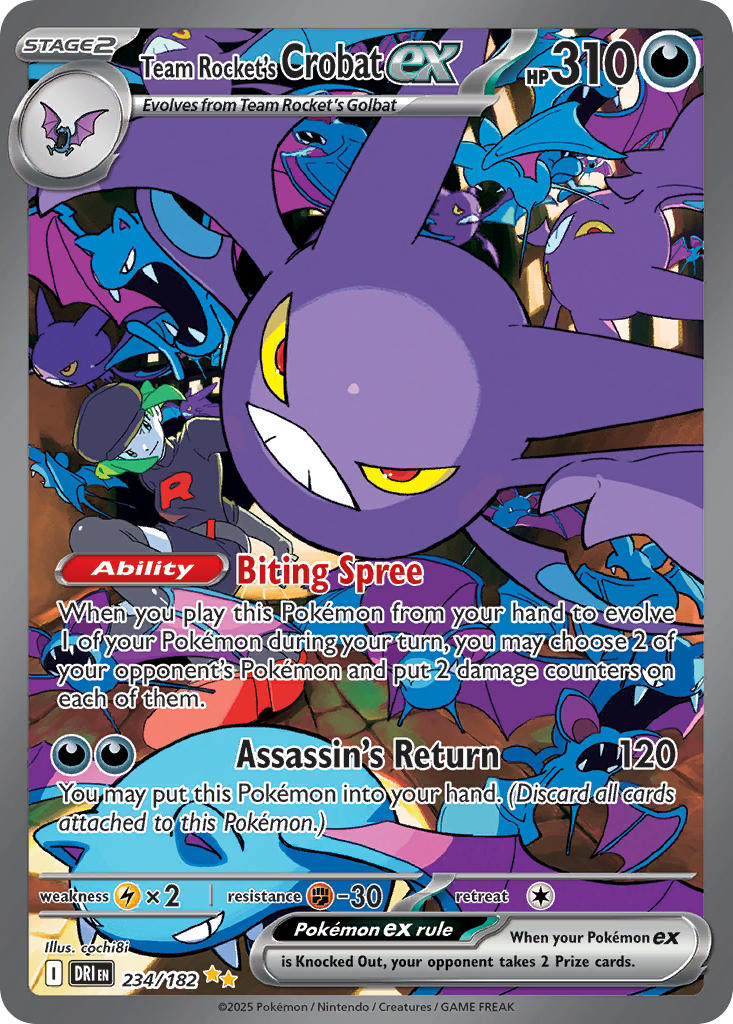 234/182  Team Rocket's Crobat ex - 234/182
