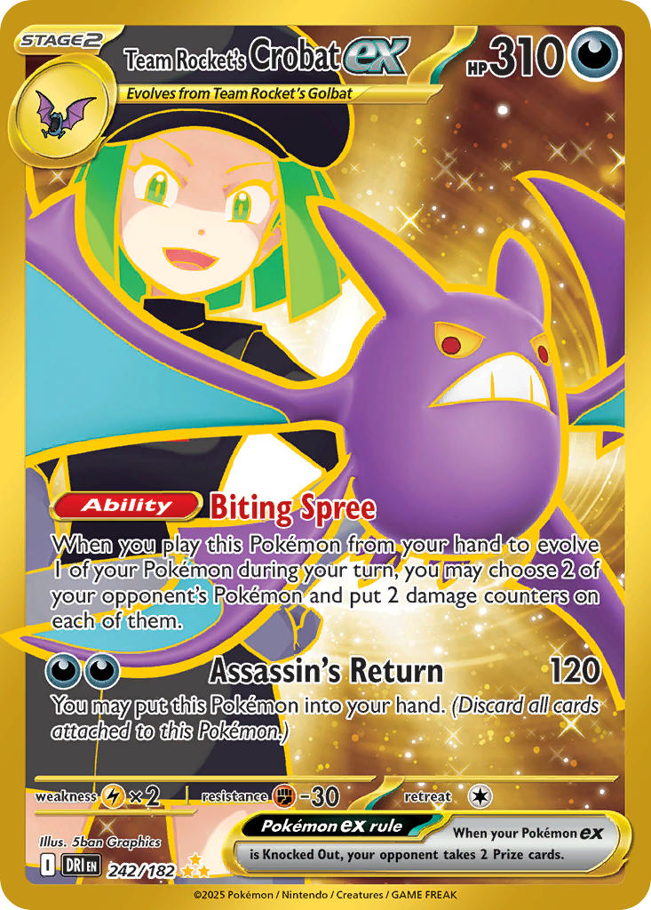 242/182  Team Rocket's Crobat ex - 242/182