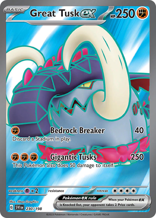 230/198  Great Tusk ex - 230/198