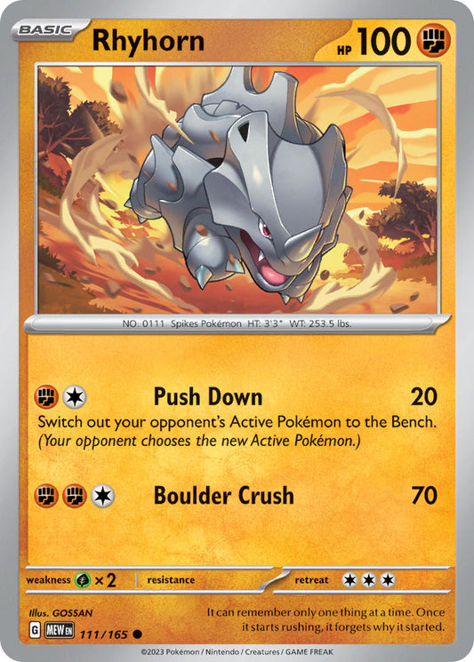 111/165  Rhyhorn