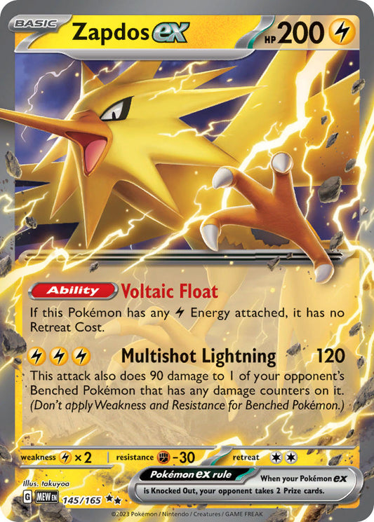 145/165  Zapdos ex - 145/165