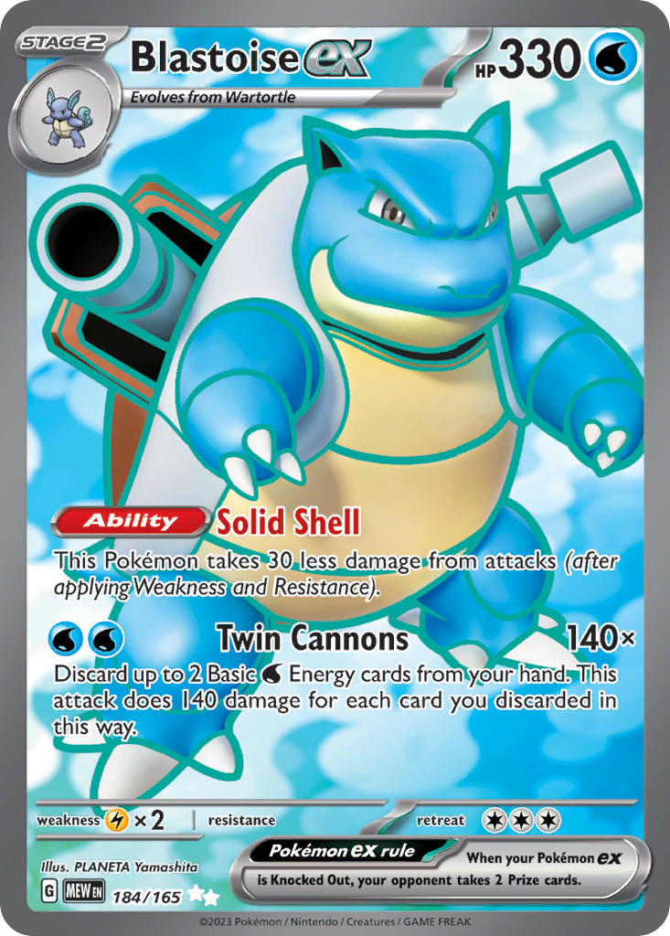 184/165  Blastoise ex - 184/165